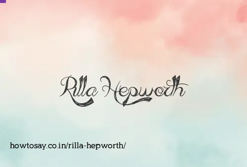 Rilla Hepworth