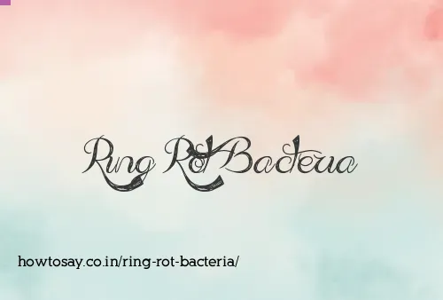 Ring Rot Bacteria