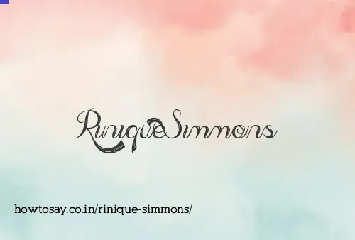 Rinique Simmons