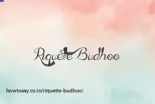 Riquette Budhoo