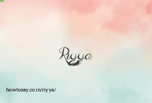 Riyya