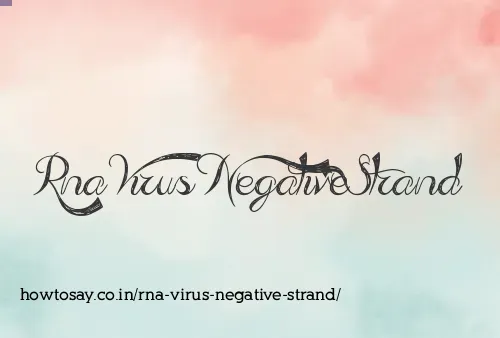 Rna Virus Negative Strand
