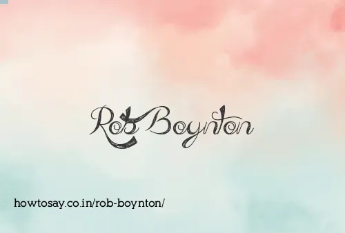 Rob Boynton