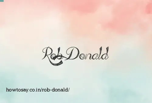 Rob Donald