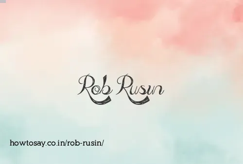 Rob Rusin