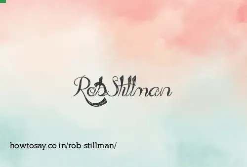 Rob Stillman