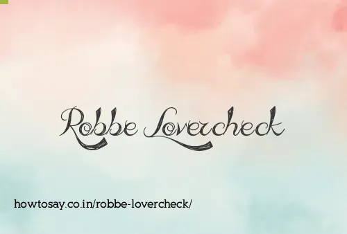 Robbe Lovercheck