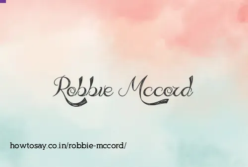 Robbie Mccord