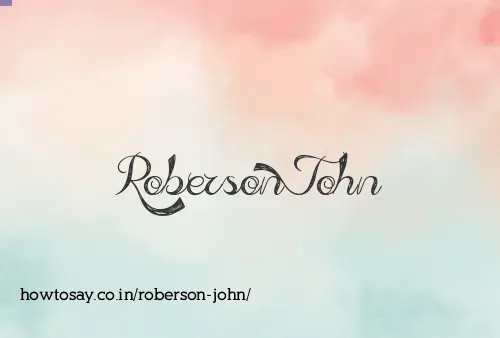 Roberson John