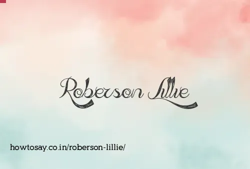 Roberson Lillie