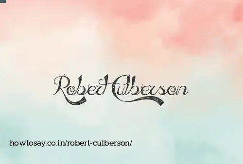 Robert Culberson