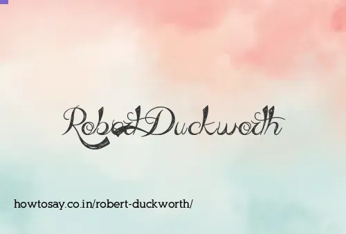 Robert Duckworth