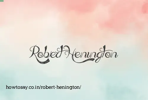 Robert Henington