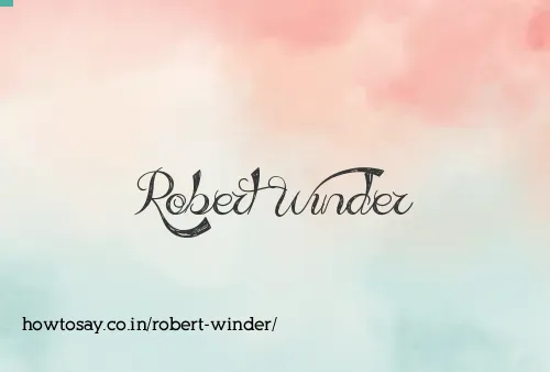 Robert Winder