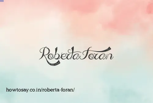 Roberta Foran
