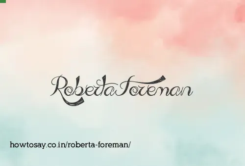 Roberta Foreman