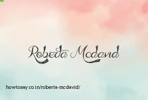 Roberta Mcdavid