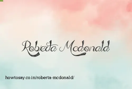Roberta Mcdonald