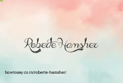 Roberte Hamsher