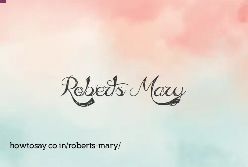 Roberts Mary