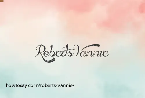 Roberts Vannie