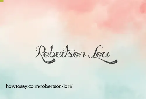 Robertson Lori