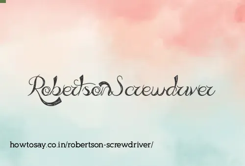 Robertson Screwdriver