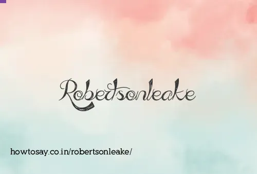 Robertsonleake