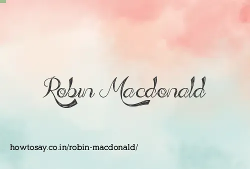 Robin Macdonald