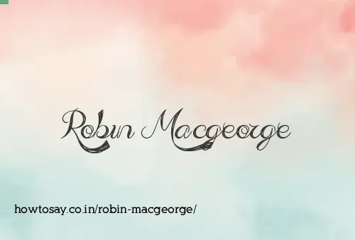 Robin Macgeorge