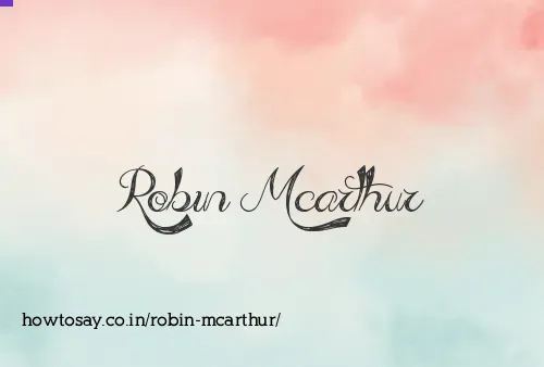 Robin Mcarthur
