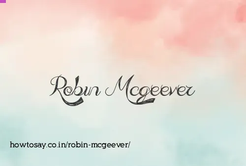 Robin Mcgeever