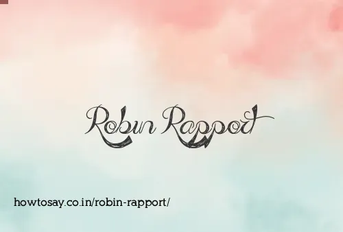 Robin Rapport