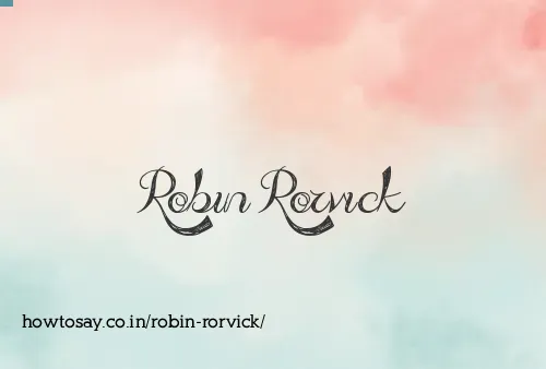 Robin Rorvick