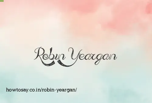 Robin Yeargan