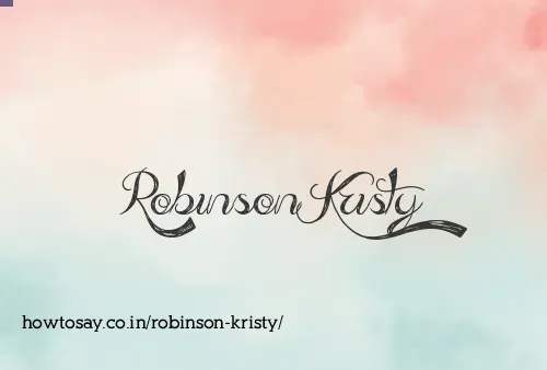 Robinson Kristy
