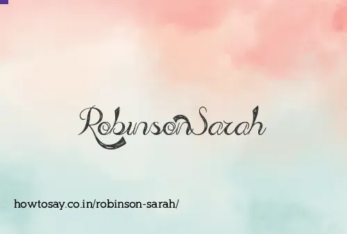 Robinson Sarah