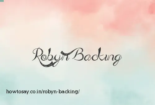 Robyn Backing