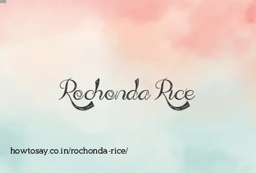 Rochonda Rice