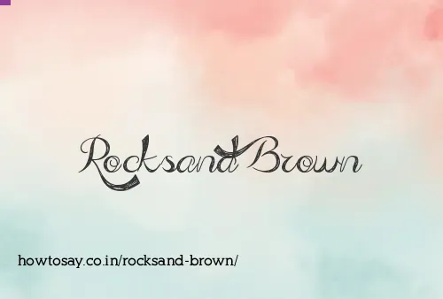 Rocksand Brown
