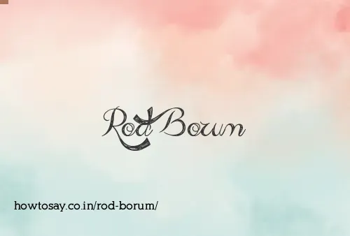 Rod Borum