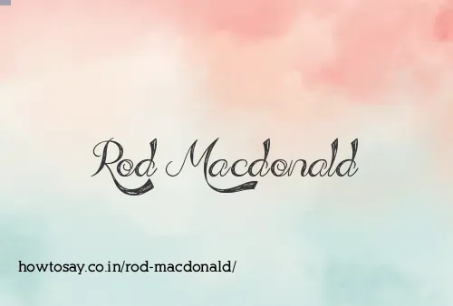 Rod Macdonald