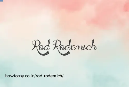 Rod Rodemich