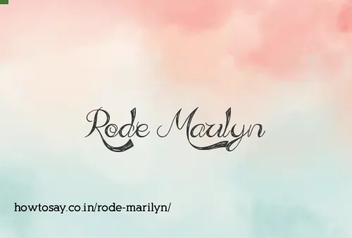 Rode Marilyn