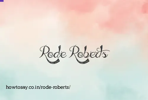 Rode Roberts
