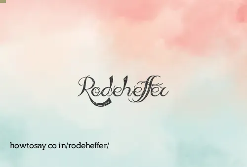 Rodeheffer