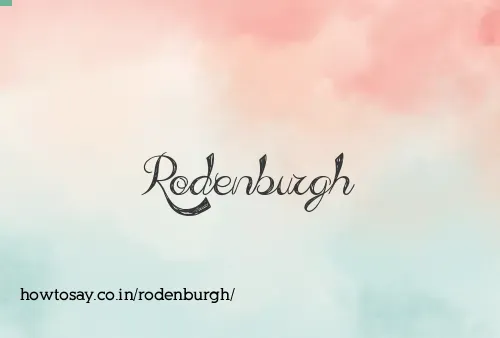 Rodenburgh