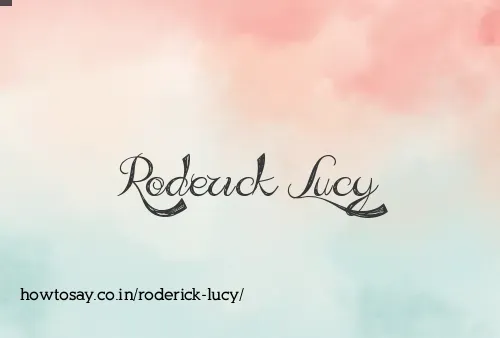 Roderick Lucy