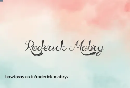 Roderick Mabry