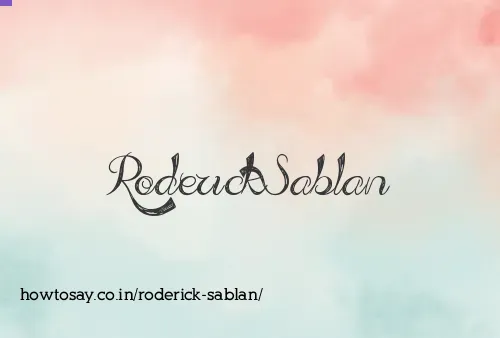 Roderick Sablan
